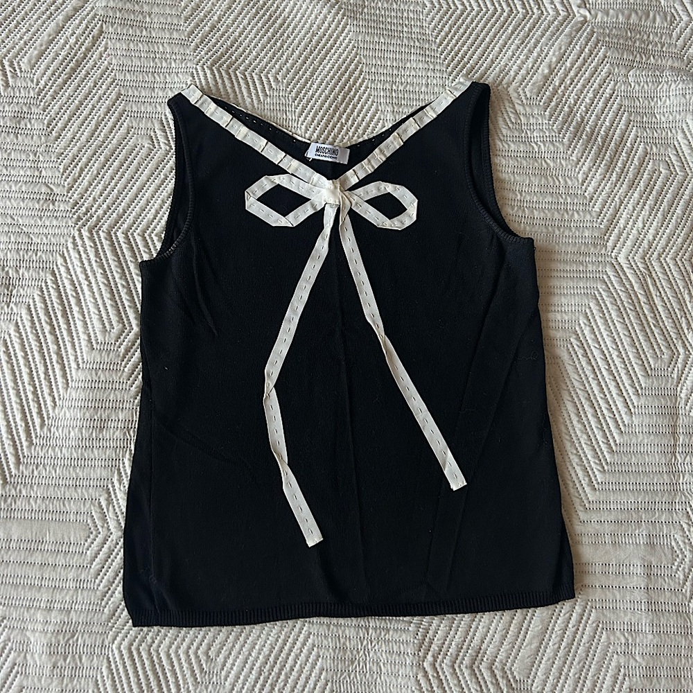Moschino bow top 🩵